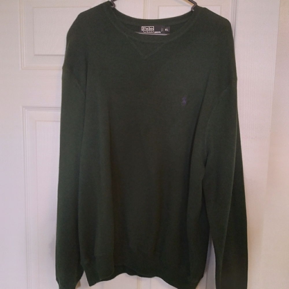 Dark green polo sweater